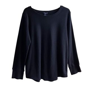 Architect Woman Long Sleeve Crew Neck Cotton Blend Top 1X